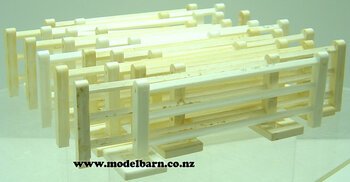 1/32 Farm Fences (white x 20, unboxed)-parts,-accessories,-buildings-and-games-Model Barn