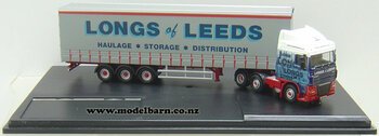 1/76 DAF XF Prime Mover with Curtainside Semi Trailer "Longs of Leeds"-daf-Model Barn