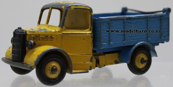 Bedford O Tip Truck (yellow & blue, missing handle, 98mm)-bedford-Model Barn