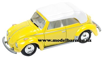 1/64 VW Super Beetle Convertible (1975, yellow & white)-volkswagen-Model Barn