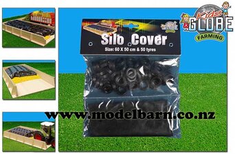 1/32 Silage Stack Cover & 50 Tyres-parts,-accessories,-buildings-and-games-Model Barn