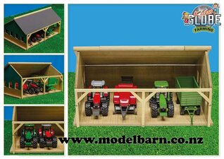 1/50 Farm Machinery Shed (2 bay)-parts,-accessories,-buildings-and-games-Model Barn