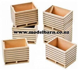 1/32 Wooden Potato Bins (6)-parts,-accessories,-buildings-and-games-Model Barn