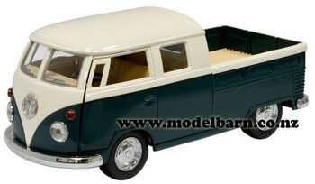 1/34 VW Kombi Double Cab Pick-Up (1963, dark green & white)-volkswagen-Model Barn