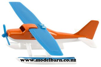 Seaplane (white,blue & orange, 80mm)-aircraft-Model Barn