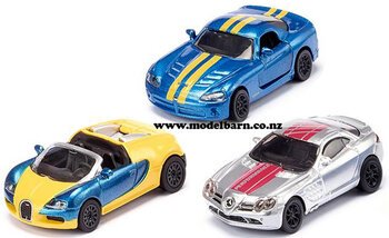 1/55 Bugatti Veyron, Mercedes McLaren SLR & Dodge Viper Set-bugatti-Model Barn