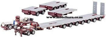 1/50 Drake 2x8 Dolly & 12x8 Steerable Low Loader Trailer "Patlin Transport"-trailers,-containers-and-access.-Model Barn