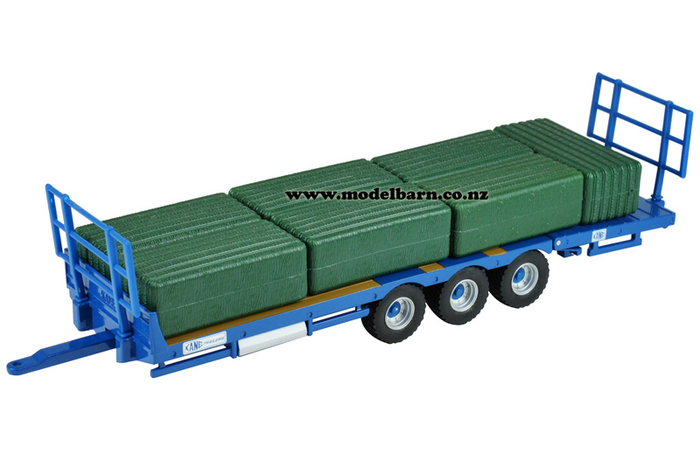 1/32 Kane Big Bale Trailer & 7 Square Hay Bales