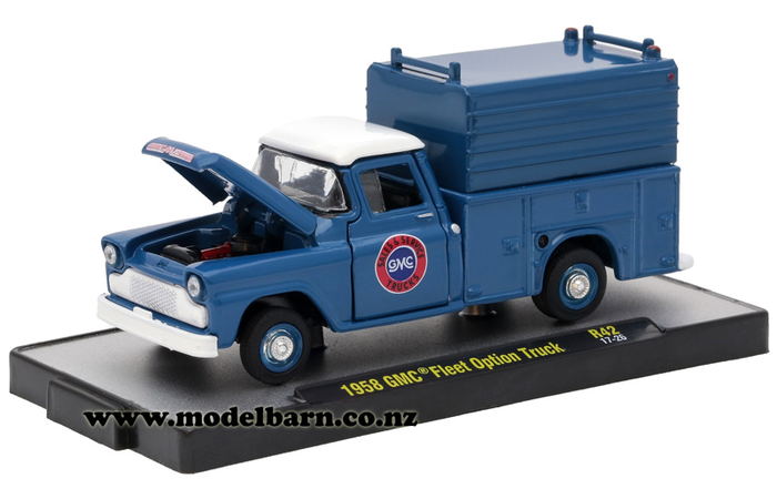 1/64 GMC Fleet Option Truck (1958, blue)
