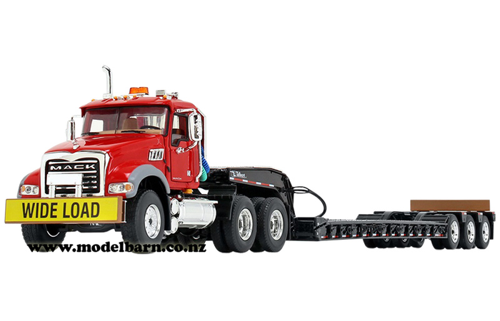 1/50 Mack Granite MP Prime Mover & Low Loader Trailer (red & black)