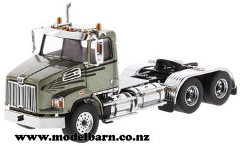 1/50 Western Star 4700 SB Prime Mover (Metallic Olive)-western-star-Model Barn