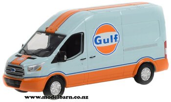 1/64 Ford Transit Van "Gulf" (2019, blue & orange)-ford-Model Barn