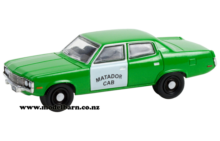 1/64 AMC Matador Taxi (1973, green & white)