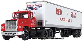 1/64 Ford LT-9000 & Semi Freight Trailer "Red Star"-ford-Model Barn