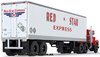 1/64 Ford LT-9000 & Semi Freight Trailer "Red Star"