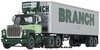 1/64 Ford LT-9000 & Semi Freight Trailer "Branch"