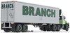 1/64 Ford LT-9000 & Semi Freight Trailer "Branch"