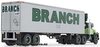 1/64 Ford LT-9000 & Semi Freight Trailer "Branch"