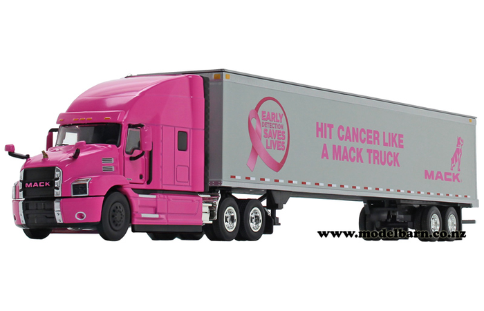 1/50 Mack Anthem Prime Mover & Semi Trailer (pink) "Hit Cancer Like a Mack Truck"