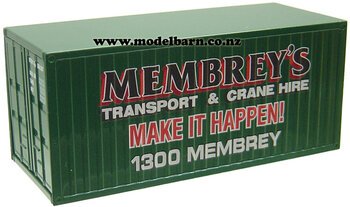 1/50 20ft Metal Shipping Container "Membrey's" 2nd Edition-trailers,-containers-and-access.-Model Barn
