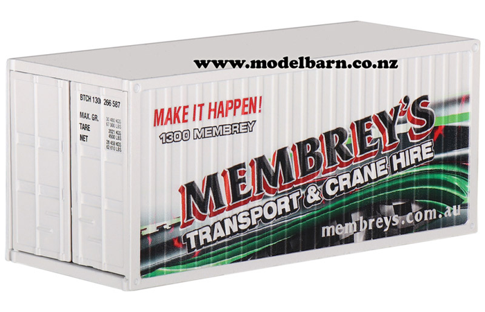 1/50 20ft Metal Shipping Container "Membrey's" Special Edition 1