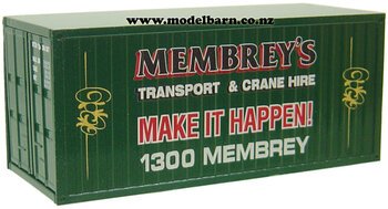 1/50 20ft Metal Shipping Container "Membrey's" Special Edition 4-trailers,-containers-and-access.-Model Barn