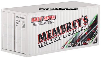 1/50 20ft Metal Shipping Container "Membrey's" Special Edition 6-trailers,-containers-and-access.-Model Barn