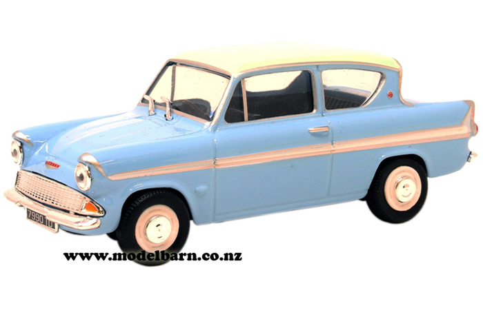 1/43 Ford Anglia 105E (Glacier Blue & White)