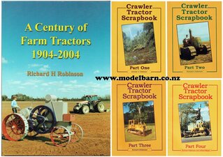 Book Combo "A Century of Tractors & Crawler Tractor Scrapbooks Parts 1, 2, 3, 4"-nz-books-Model Barn