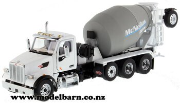 1/50 Peterbilt 567 Concrete Mixer (white)-peterbilt-Model Barn