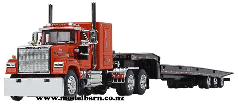 1/64 Mack Super-Liner with Talbert 5553TA Low Loader (orange