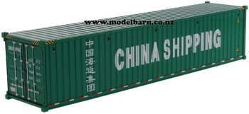1/50 40ft Plastic Shipping Container "China Shipping" (green)-trailers,-containers-and-access.-Model Barn