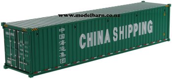 1/50 40ft Plastic Shipping Container "China Shipping" (green)-trailers-Model Barn