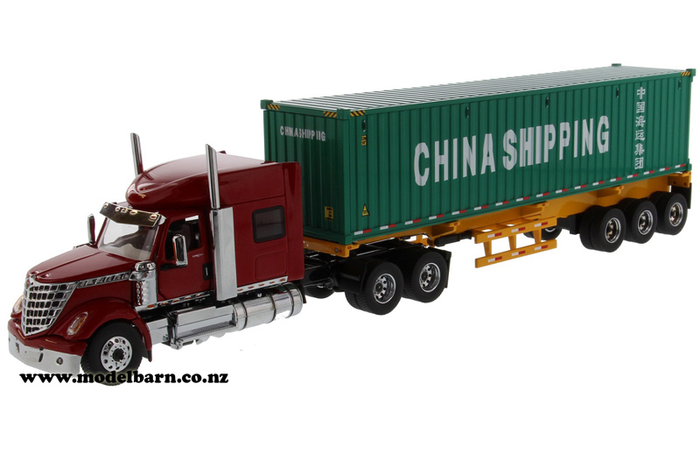 1/50 International LoneStar (red) with "China Shipping" Container Semi-Trailer