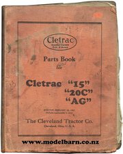 Cletrac 15, 20C & AG Parts Book 1938-used-books-Model Barn
