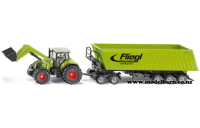 1/50 Claas Axion 850 with loader & Fliegl Tip Trailer