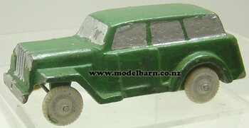 Jeep Station Wagon (green, repainted, broken bumper, 114mm)-jeep-Model Barn