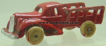 Small Farm Truck (red, repainted, 103mm)-fun-ho-toys-Model Barn