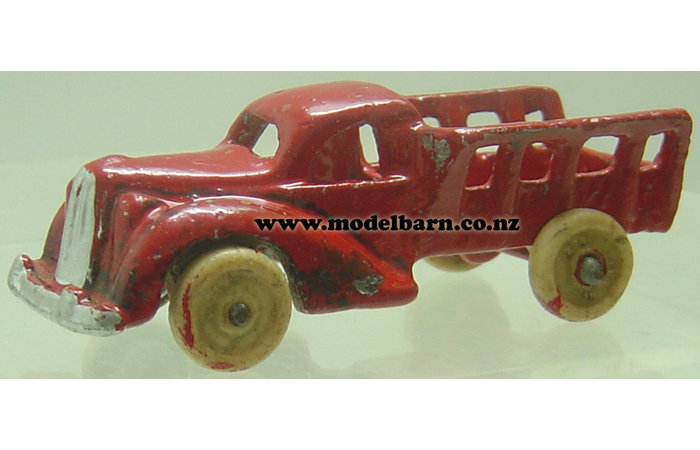 Small Farm Truck (red, repainted, 103mm)