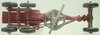 Motor Grader (red, repainted, repair to blade carrier, 275mm)