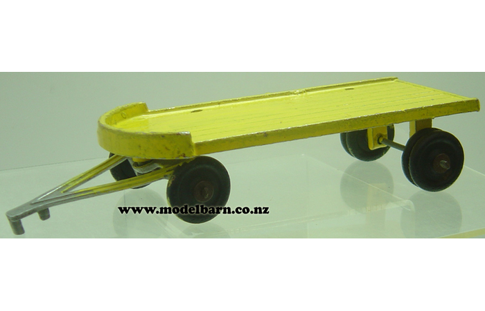 Flat Deck 2-Axle Trailer (yellow, repainted, 228mm)