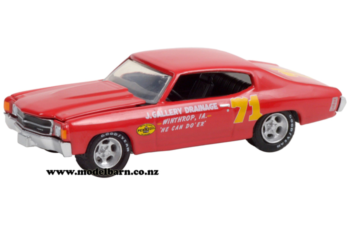 1/64 Chev Chevelle Race Car (1972, red) "Pennzoil No 71"