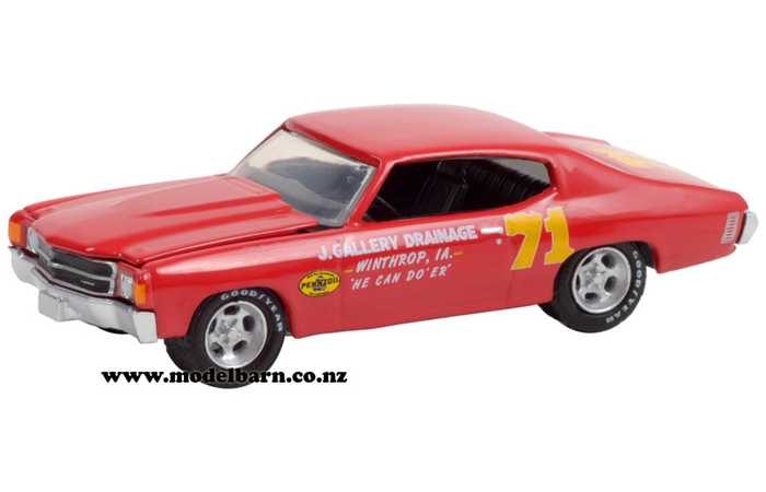 1/64 Chev Chevelle Race Car (1972, red) "Pennzoil No 71"