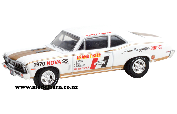 1/64 Chev Nova SS (1970, white) "Hurst-A-Matic"