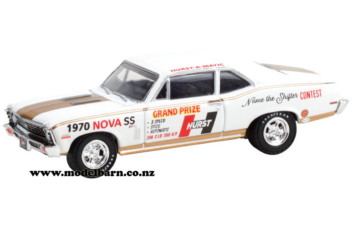 1/64 Chev Nova SS (1970, white) "Hurst-A-Matic"