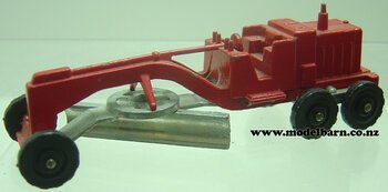 Motor Grader (red & silver, 104mm)-fun-ho-toys-Model Barn