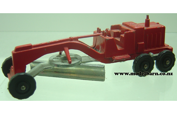 Motor Grader (red & silver, 104mm)
