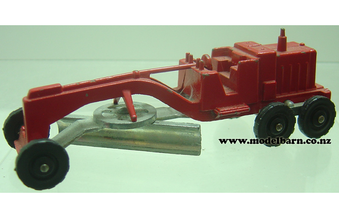 Motor Grader (red & silver, 104mm)