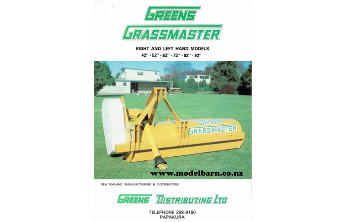 Greens Grassmaster Right & Left Hand Models Brochure