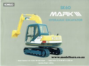Kobelco SK60 Mark III Excavator Brochure-other-brochures-Model Barn